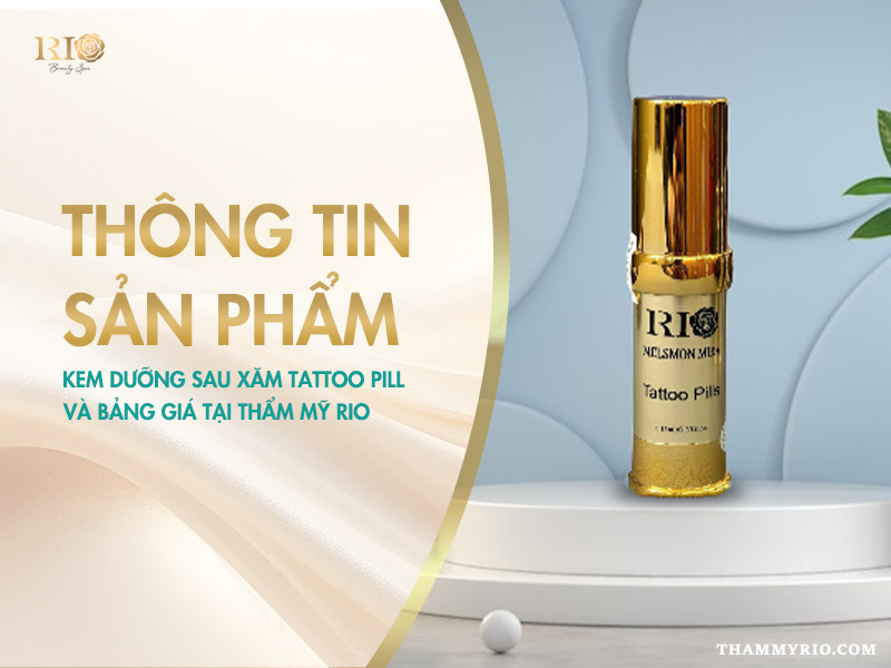 Recommended aftercare balm Tattoo Pill for brows powdered at Rio Beauty Clinic.