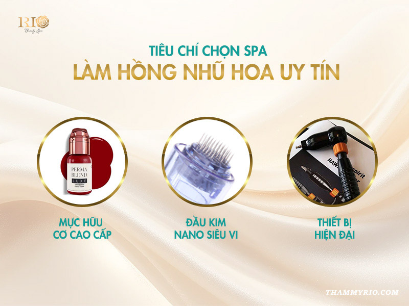 Các tiêu chí quan trọng để chọn spa làm hồng nhũ hoa uy tín.