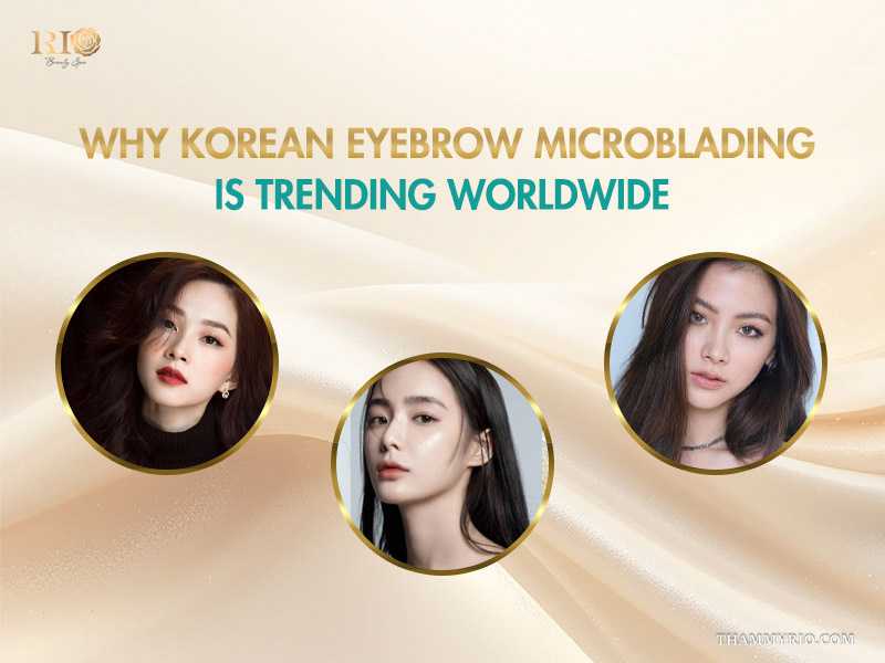 Microblading in Korean: Natural brows inspired by Seoul 2 Three models showcasing why microblading in Korean eyebrow styles are trending worldwide.