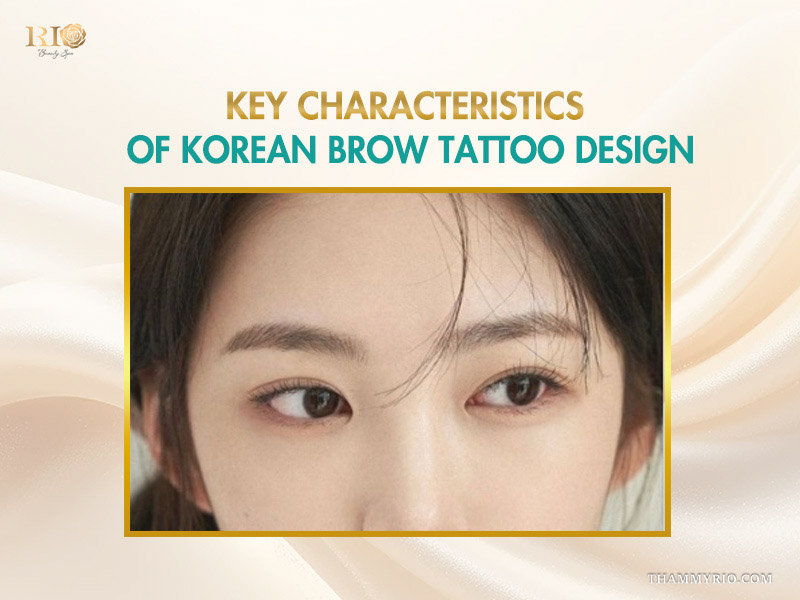 Microblading in Korean: Natural brows inspired by Seoul 3 Close-up of natural eyebrow results showcasing key characteristics of microblading in Korean design.