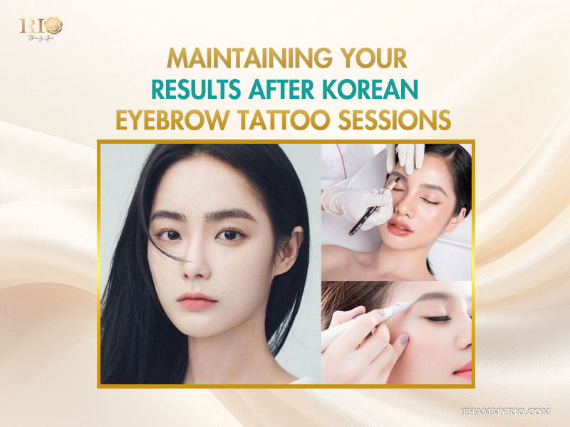 Microblading in Korean: Natural brows inspired by Seoul 7 A guide on maintaining results after microblading in Korean style with before and after process images.