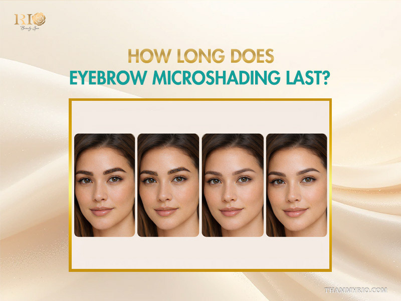 Comparison of eyebrow microshading healing process and longevity over time.