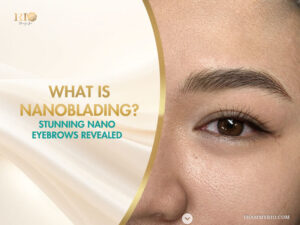 A close-up of a stunning nano eyebrow result illustrating what is nanoblading.