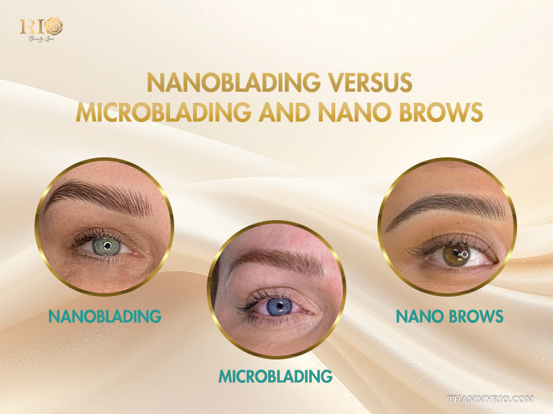 Comparison between nanoblading versus microblading and nano brows techniques.
