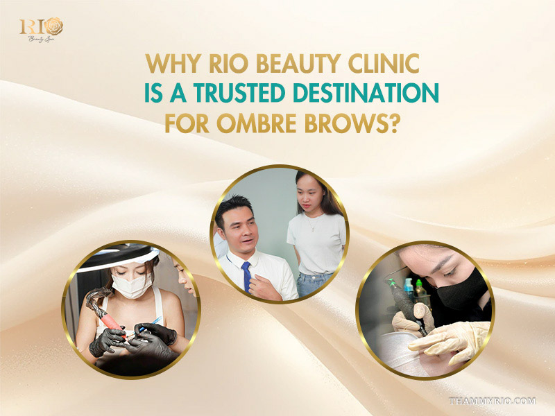 Professional consultations and expert technicians performing ombre brows at Rio Beauty Clinic.