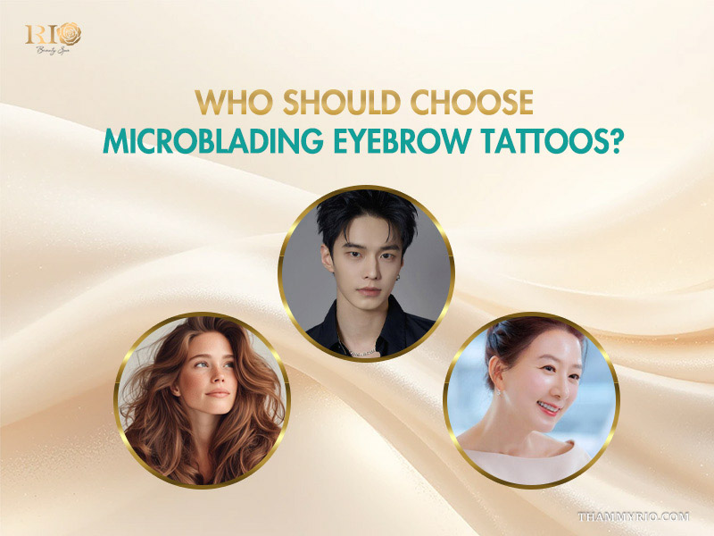 Diverse group of people including men and women who are ideal candidates for brow tattoo microblading services.