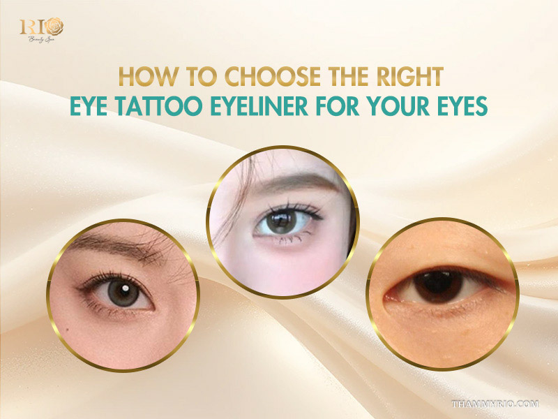 Guide on how to choose the right eye tattoo eyeliner for different eye shapes including hooded and monolid eyes.