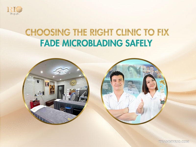 Rio Beauty Spa interior and professional team providing expert consultation for fade microblading correction.