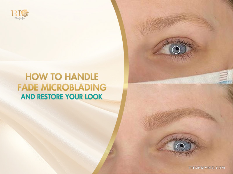Close-up comparison showing how to handle fade microblading and restore natural eyebrow definition with expert touch-ups.