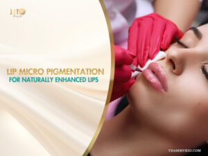 Professional lip micro pigmentation procedure at Rio Beauty Spa for natural lip enhancement.