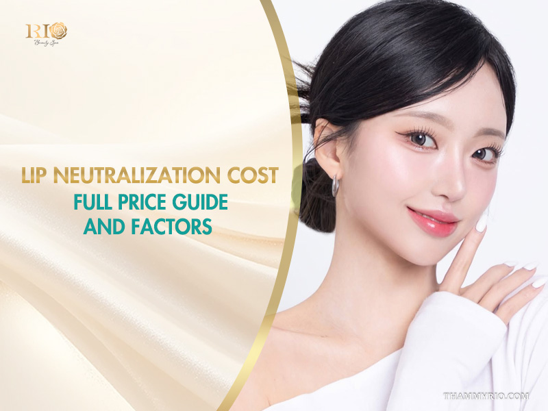 Woman with glowing skin and pink lips representing lip neutralization cost guide.