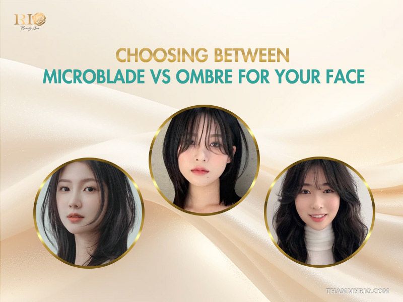 Microblade vs ombre vs microshading: Which truly wins? 3 Three different face shapes showcasing how to choose between microblade vs ombre for a harmonious look.