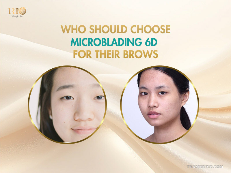 Portraits of two women with sparse eyebrows who are ideal candidates for microblading 6D.