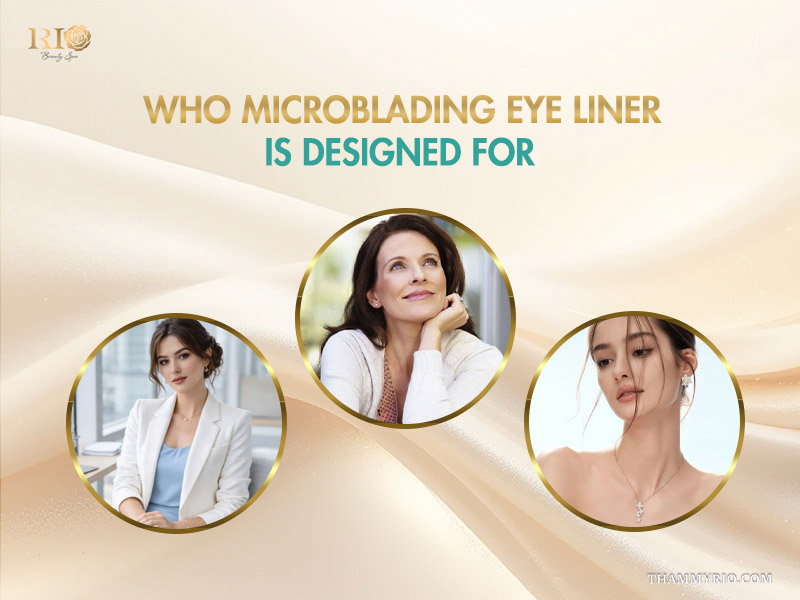 Different types of customers who are suitable for microblading eye liner to achieve a sophisticated look.