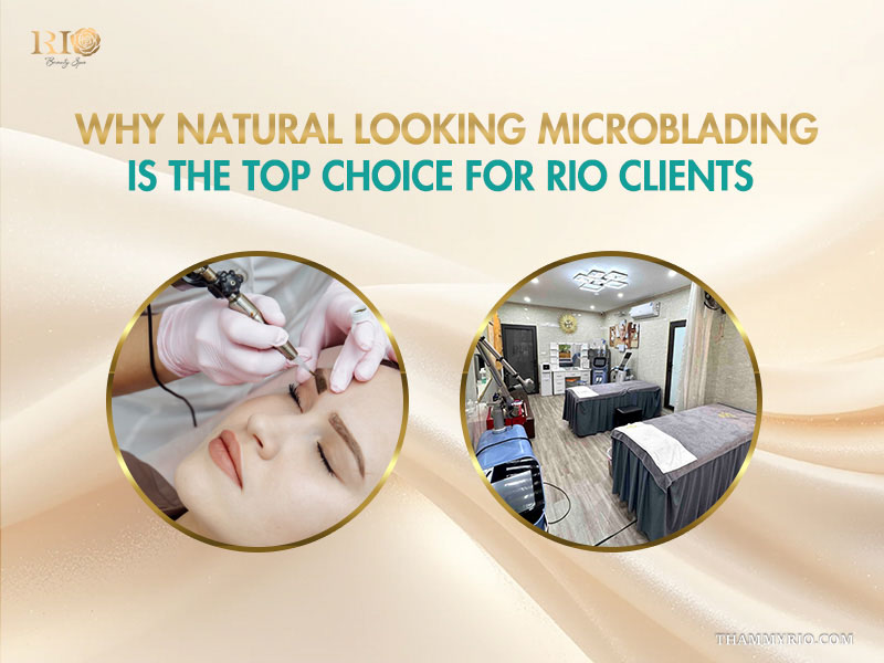 Modern facility and expert procedure for fine strokes microblading at Rio Beauty Spa.