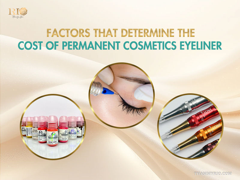 High-quality pigments and advanced tattoo machines used for permanent eye liner procedures.