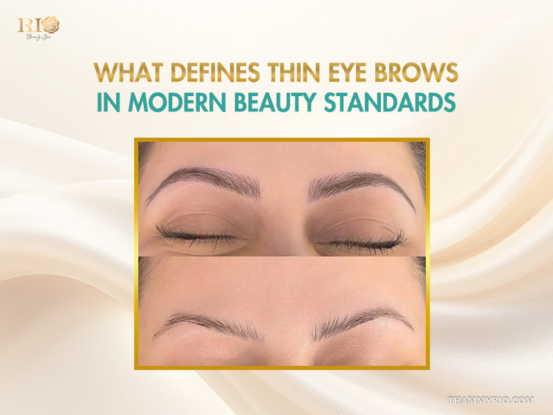 Comparison of thin eye brows before and after styling in modern beauty.