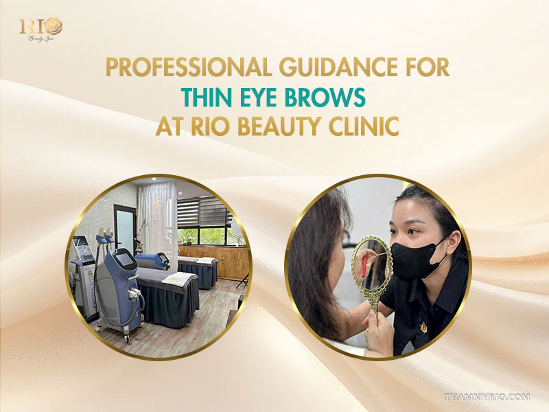 Consultation and professional environment for thin eye brows treatment at Rio Beauty Clinic.