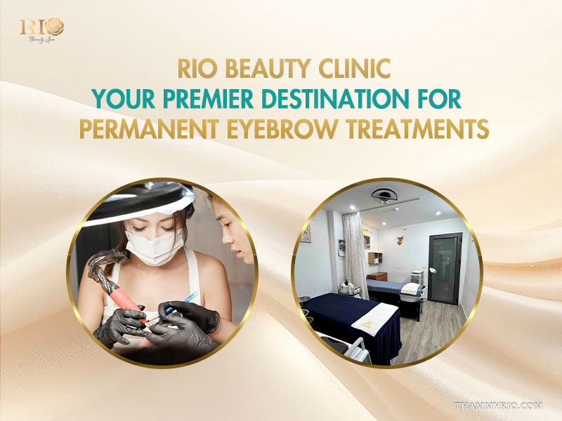 Modern facilities and professional technicians performing eyebrow procedures at Rio Beauty Clinic.