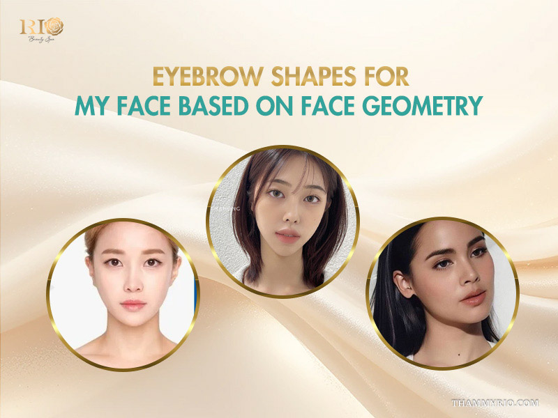 Different eyebrow shapes for my face based on face geometry and unique features.