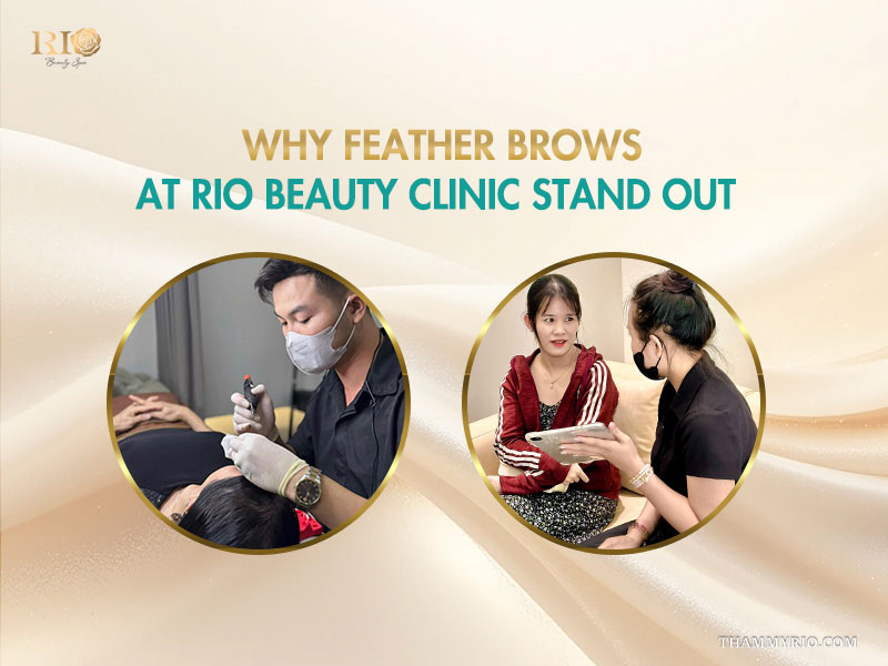 Expert consultation and feather brows application at Rio Beauty Clinic.