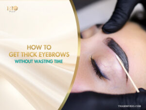 Professional eyebrow tinting procedure to get thick eyebrows at Rio Beauty Spa.
