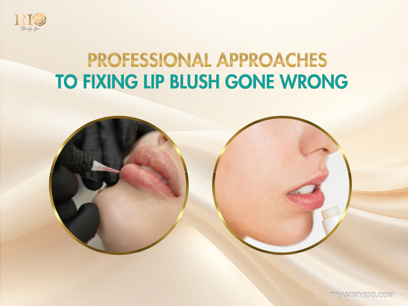 Professional correction techniques and aftercare to fix a lip blush gone wrong case.