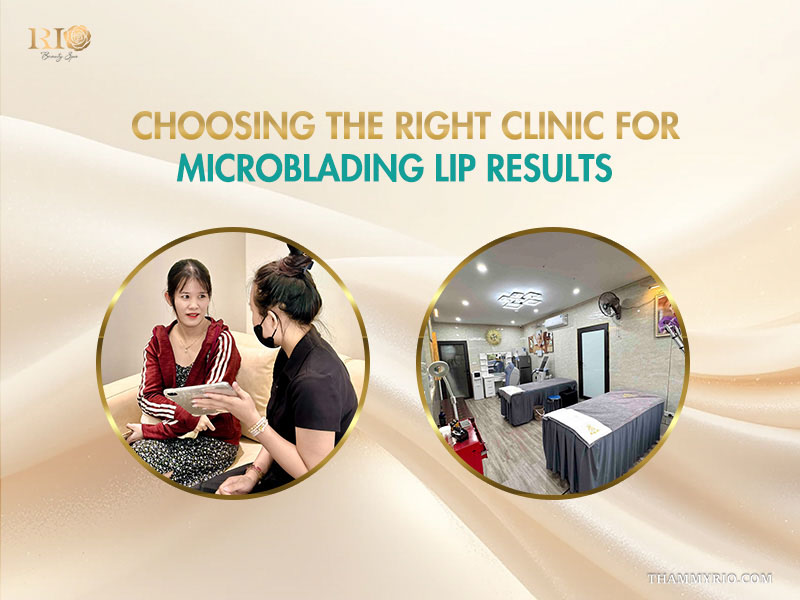 Professional microblading lip consultation and treatment room at Rio Beauty Spa.
