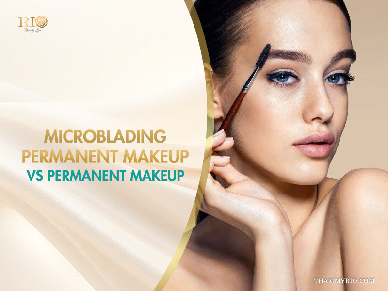 Comparison between microblading permanent makeup and traditional permanent makeup services at Rio Beauty Spa.