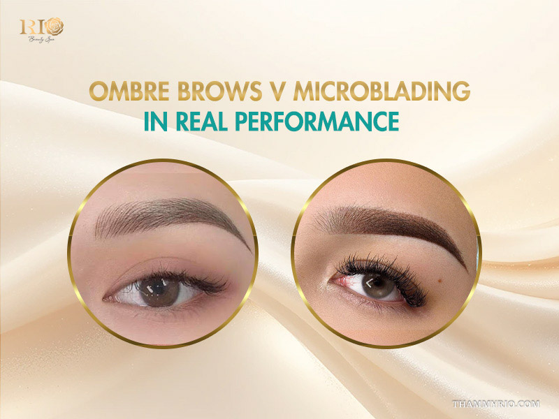 Real-life results of ombre brows vs microblading on actual clients.