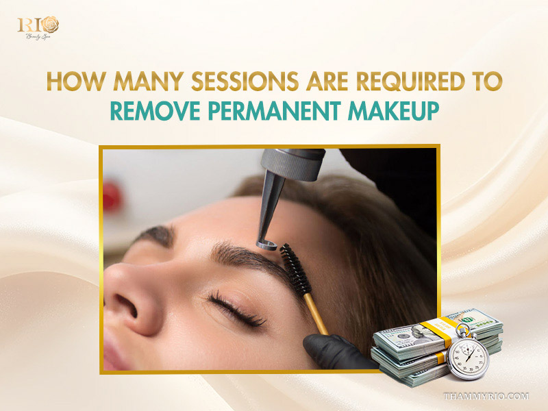 Expert laser procedure for removing permanent makeup with icons representing time and cost factors.