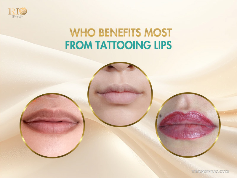 Comparison of different lip types that benefit from tattooing lips treatment.