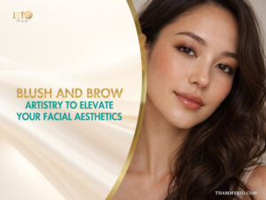 Professional blush and brow artistry for natural facial aesthetics at Rio Beauty Spa.
