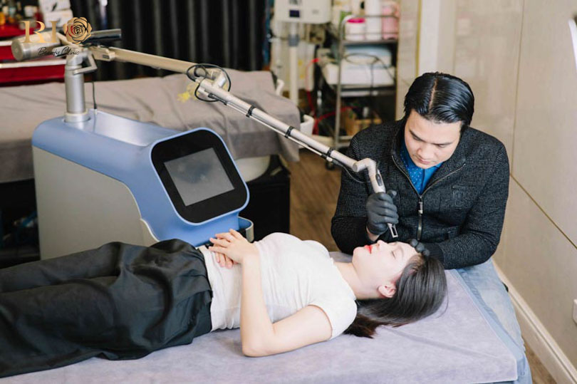 Removing failed PMU with Rio Laser Ultra Series before a new feathering tattoo application.