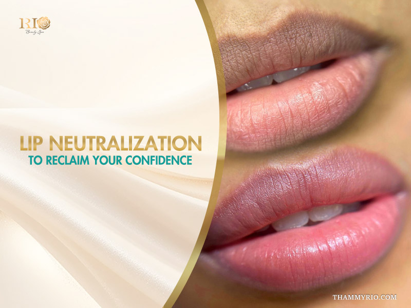 Rio Beauty Spa: lip neutralization transforms dark lips to a natural pink, showing dark vs pink lips.