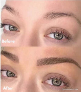 Microblading brows before and after results