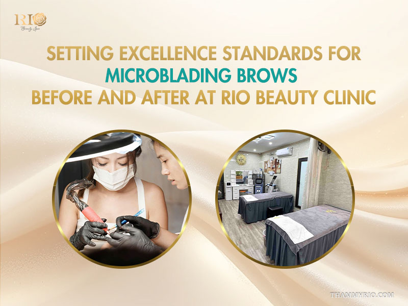 Microblading brows before and after quality standards at Rio Beauty Clinic