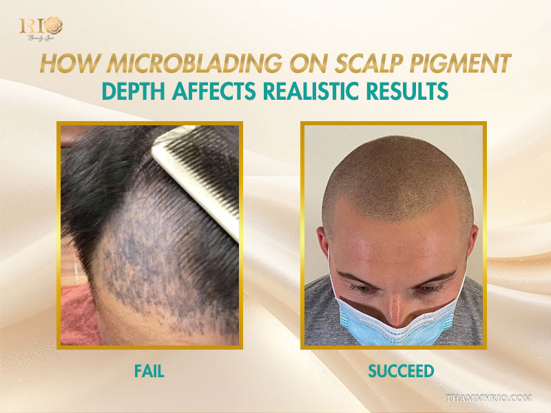 Comparison between professional Scalp Micropigmentation and poor quality SMP with bad results