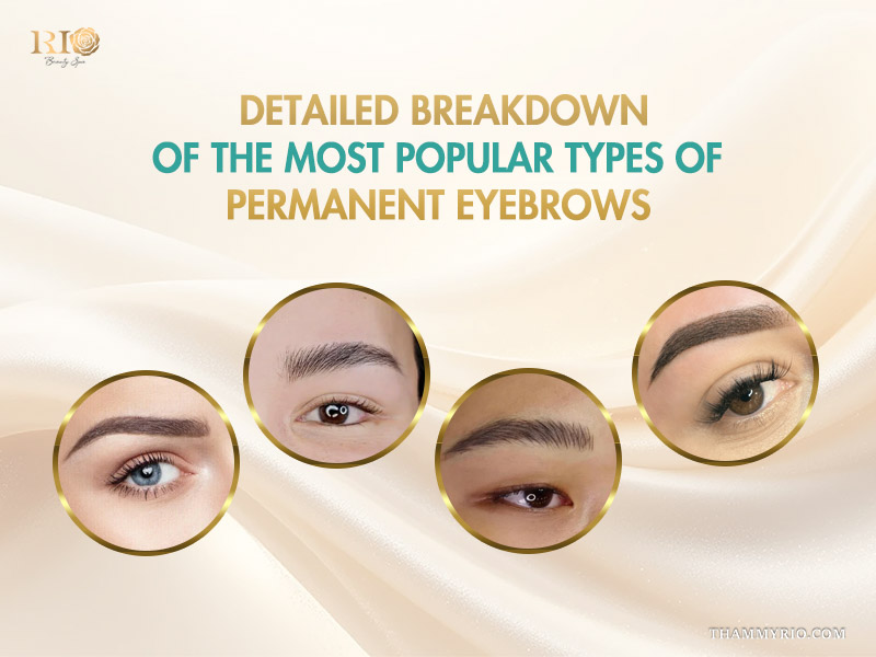 A breakdown of popular types of eyebrow tattoo like microblading, ombre powder, and nano brows.