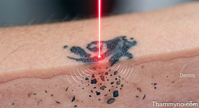 Picotech Advance Laser using 755nm Pure Light Skin technology for safe ink removal without surface damage.
