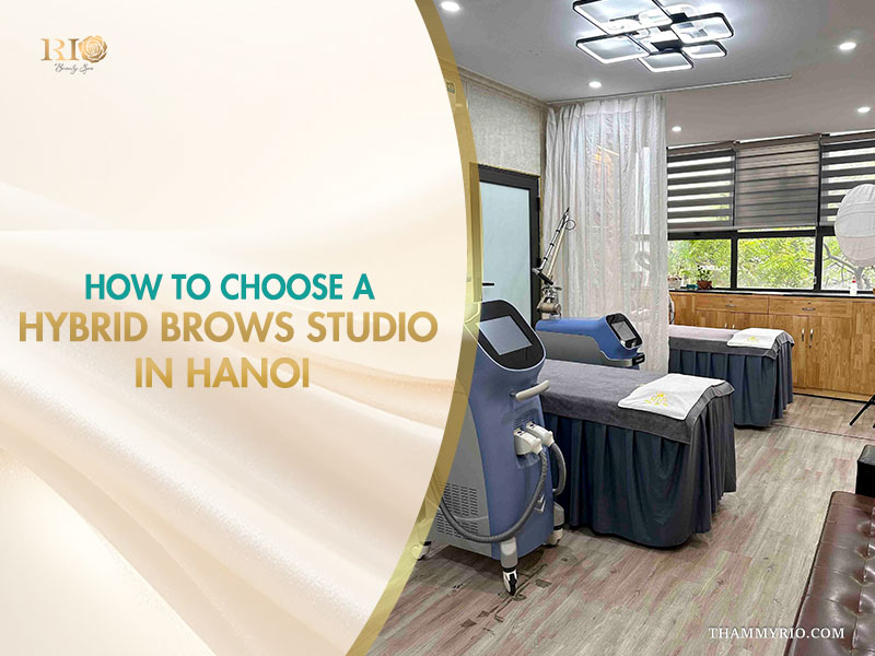 Modern clinic room with advanced equipment for professional hybrid brows near me in Hanoi at Rio Beauty Spa.