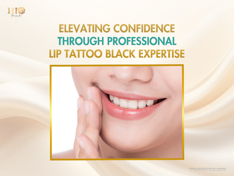 Professional lip tattoo black expertise for a confident and natural smile.