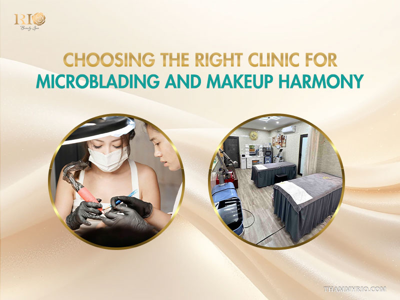 Professional microblading and makeup harmony service at Rio Beauty Spa.