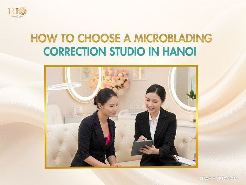 Expert consultation for microblading correction near me in Hanoi at Rio Beauty Spa.