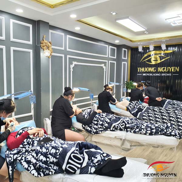 Professional microblading correction near me in Hanoi at Thuong Nguyen Microblading Brows studio.