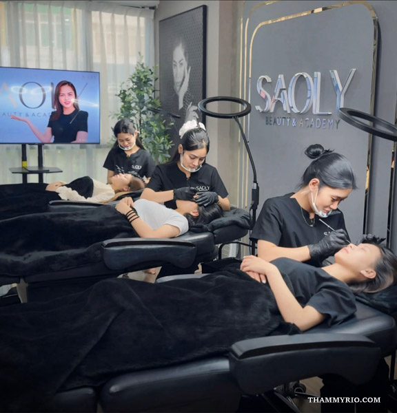 Professional microblading correction near me in Hanoi at Sao Ly Beauty and Academy modern studio.