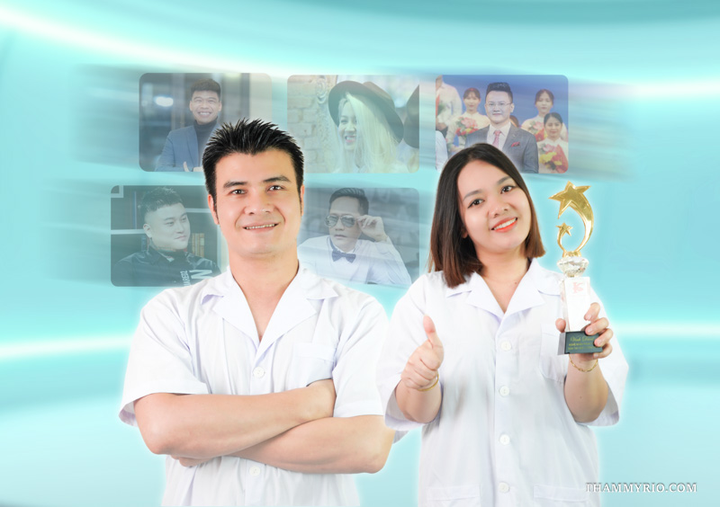 Expert technicians at Rio Beauty Clinic providing professional microblading hairline near me in Hanoi for a natural look.