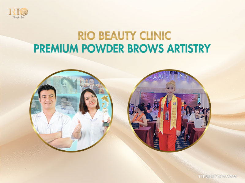 Rio Beauty Clinic experts offering premium powder brows near me in Hanoi.