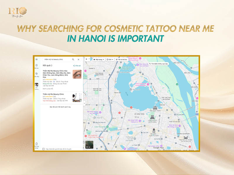 google maps location of rio beauty clinic for cosmetic tattoo near me in hanoi