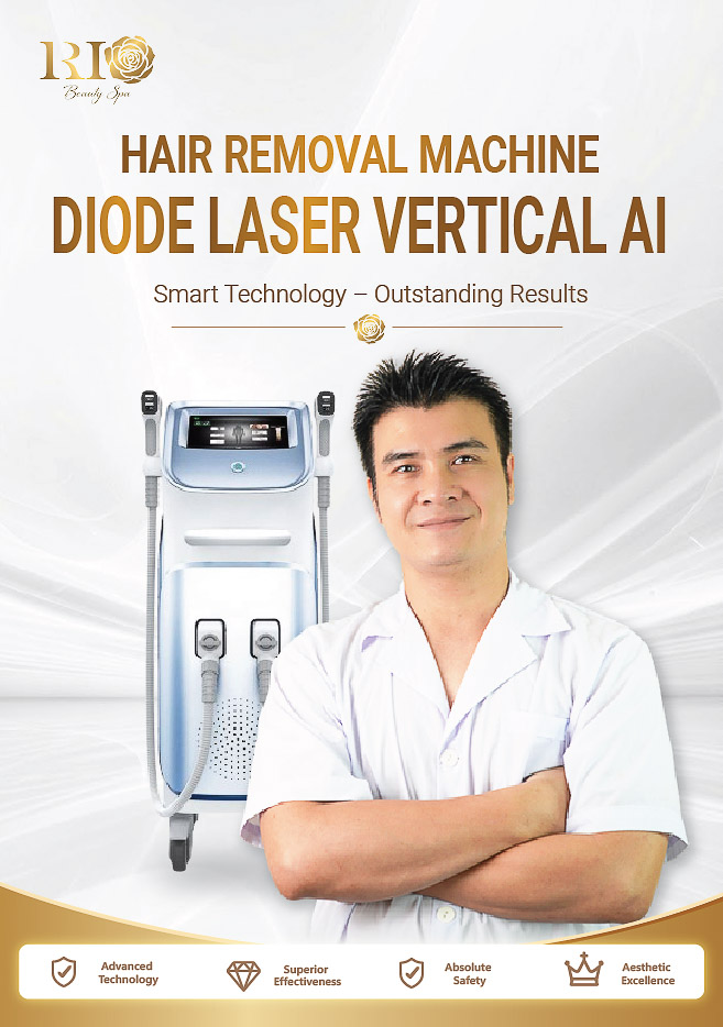 Công nghệ triệt lông Vertical AI Diode Laser tái định nghĩa trải nghiệm không đau nhờ AI và làm lạnh sâu.